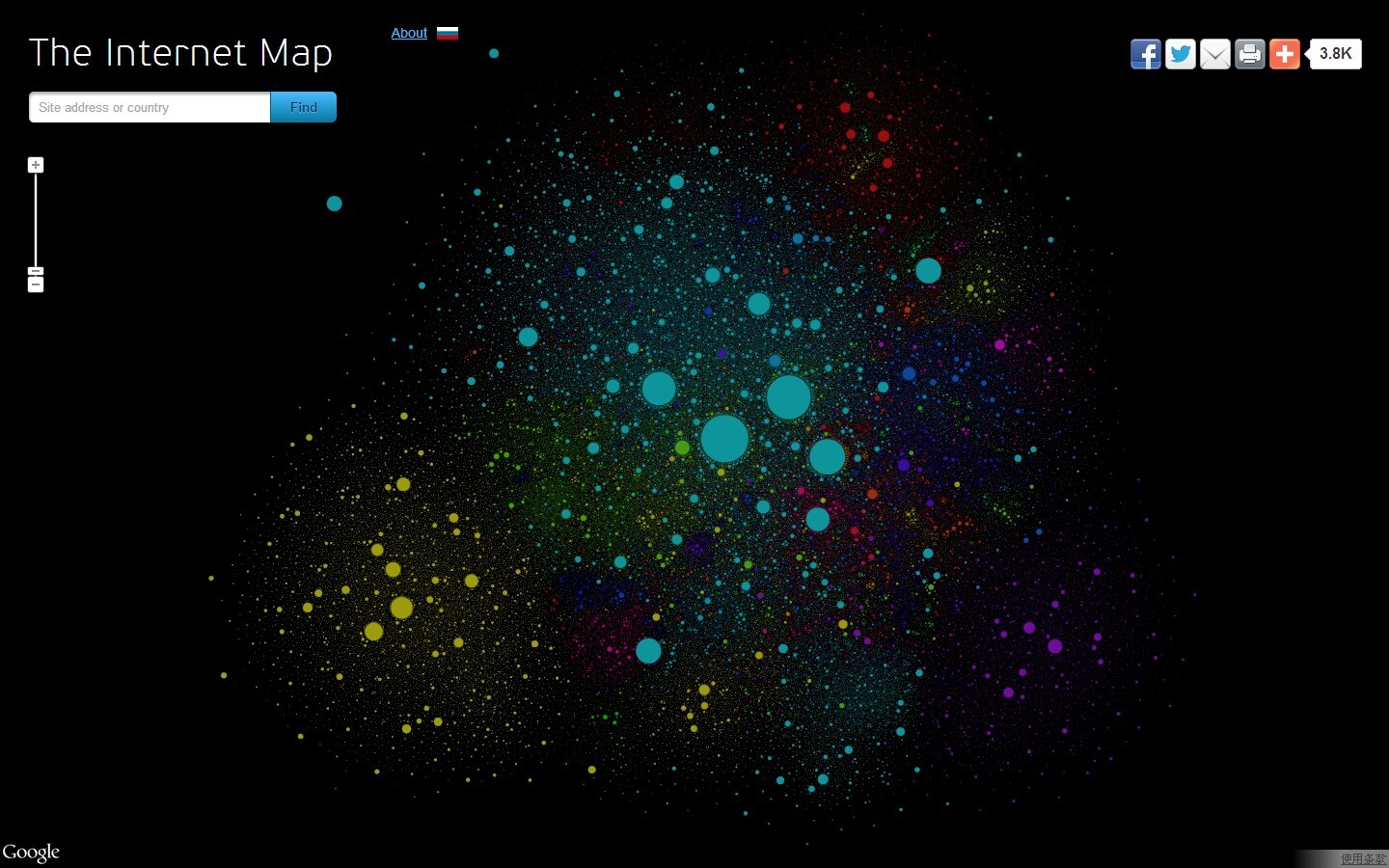 The Internet Map，互联网的银河系